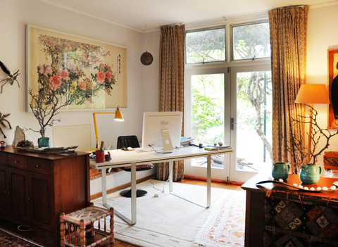 Domowe biuro w salonie autorstwa Luci. D Wnętrza _ Houzz
