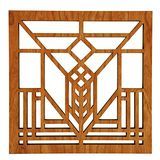 Frank Lloyd Wright Lake Geneva Trivet z twardego drewna