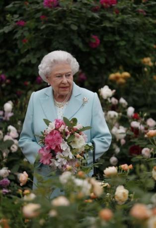 Królowa Elżbieta II na pokazie kwiatów w Chelsea 23 maja 2016 r.