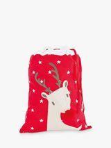 Worek świąteczny Jolly Reindeer, czerwony
