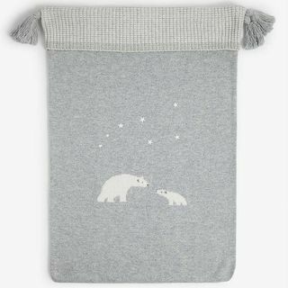 Niedźwiedź polarny Lumi tkany worek na prezent 70cm