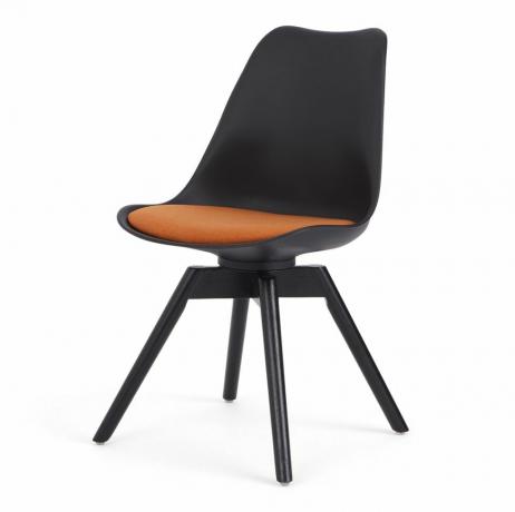 Krzesło biurowe Thelma, czarno-pomarańczowe
