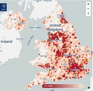 Swinton Insurance - Yale UK - hotspoty włamaniowe - mapa