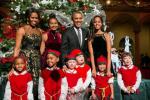 Rodzina Obama wysyła kartki świąteczne z białego domu na 2016 rok