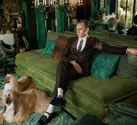 tom hiddleston w kampanii reklamowej Gucci nakręconej w Dawnridge