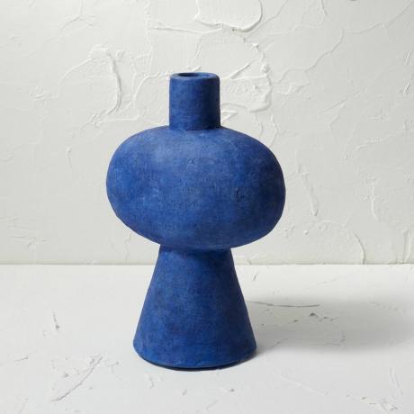 Ceramiczny wazon figuralny niebieski - Opalhouse™ zaprojektowany we współpracy z Jungalow™