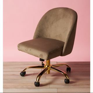 Aksamitne krzesło biurowe Layton