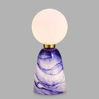 John Lewis + Matthew Williamson Planet Podwójna szklana lampa stołowa, niebieska