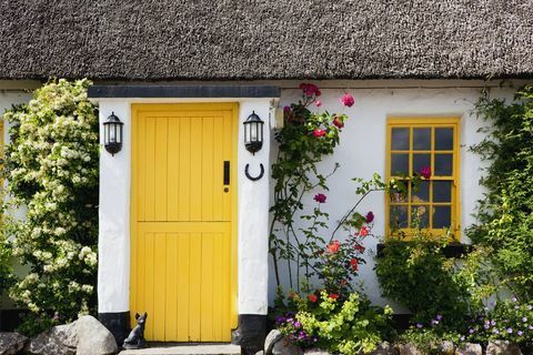 żółte drzwi