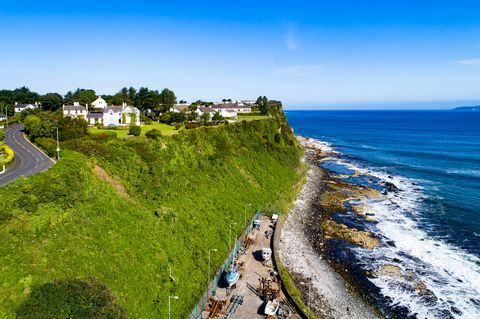 Stroma klif w Ballycastle, Irlandia Północna, Wielka Brytania