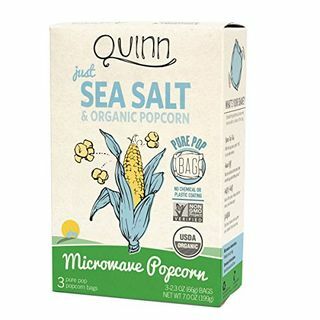 Quinn Snacks Mikrofalowy popcorn - Wykonany z ekologicznej kukurydzy niemodyfikowanej genetycznie - Just Sea Salt, 7 Uncji (opakowanie 1)