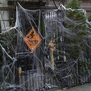 Halloweenowe rozciągliwe pajęczyny