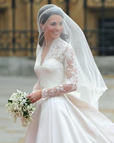 Bukiet ślubny Kate Middleton z konwalią