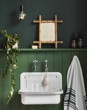 Valspar paint green łazienka kolor wieniec laurowy, hebanowe jezioro