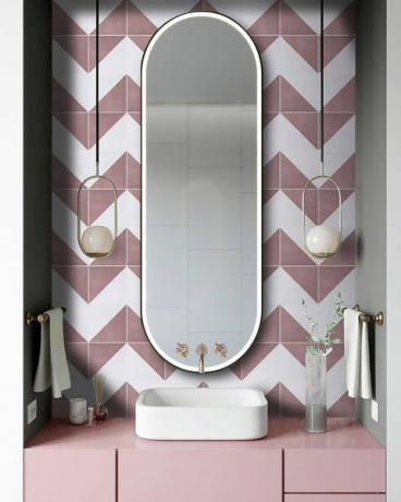 pastelowa estetyczna łazienka