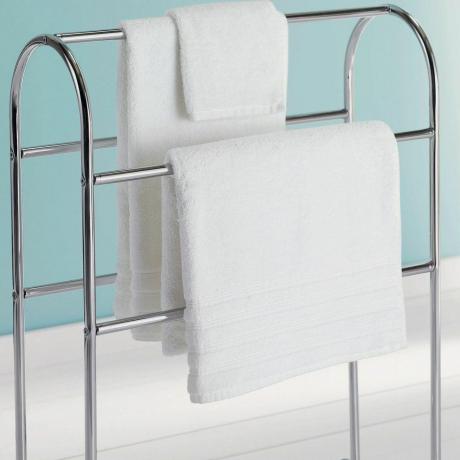 Tradycyjny 5-poziomowy wolnostojący wieszak na ręczniki