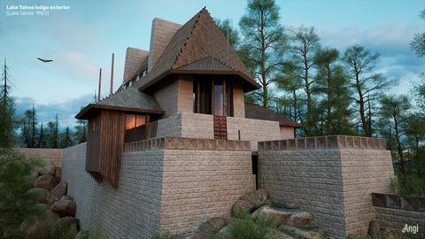 Frank Lloyd Wright renderuje wirtualne niezabudowane domy domy