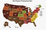Ta mapa pokazuje ulubione Święto Dziękczynienia ludzi obok stanu