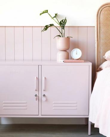 pastelowa estetyczna sypialnia
