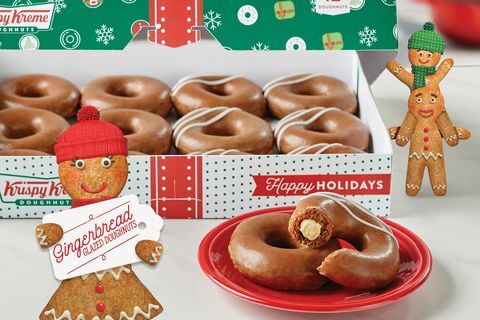 krispy kreme gingerbread gingerbread pączek i piernik w glazurze oryginalny nadziewany pączek sernikowy