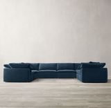 Sofa modułowa typu U z rozkładaną sofą