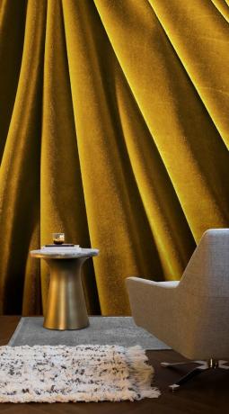 Kolekcja Opulent Velvet od Murals Wallpaper - złoty / żółty / musztardowy