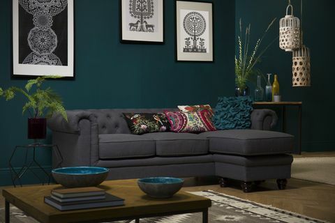 Sofa narożna Hampton Slate Chesterfield