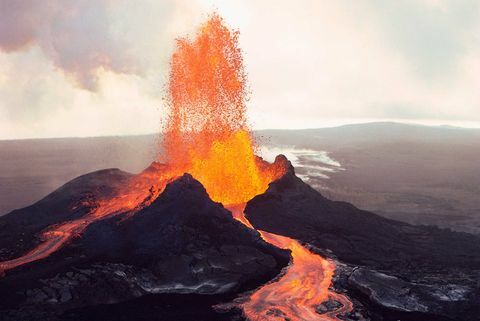 wulkan kilauea w hawajskim parku narodowym wulkanów na hawajach