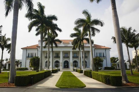 fasada muzeum, muzeum flaglerów, plaża palmowa, floryda, usa