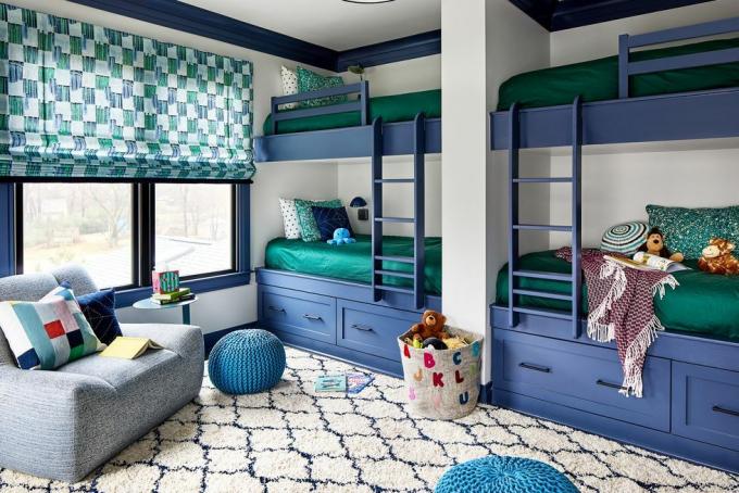 pokój dziecięcy z łóżkiem piętrowym