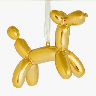 Pop Art Balloon Dog Bauble, złoty