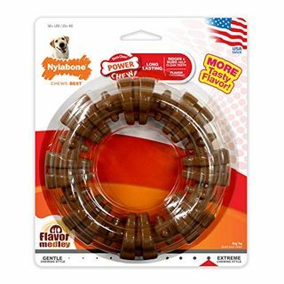 Nylabone Power Chew Textured Dog Chew Ring Toy Flavour Medley Flavour X-Large/Souper - 50+ lbs.