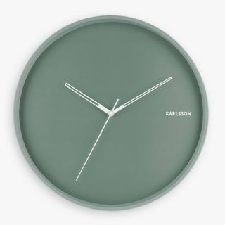 Metalowy zegar ścienny Karlsson Hue Silent Sweep, 40 cm, zielony