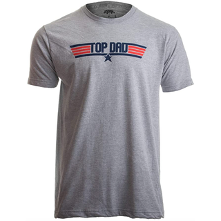 T-shirt wojskowy „Top Dad” z lat 80.